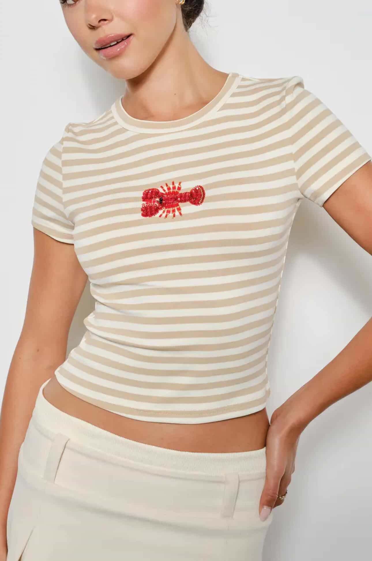 Lobster Beaded Tee