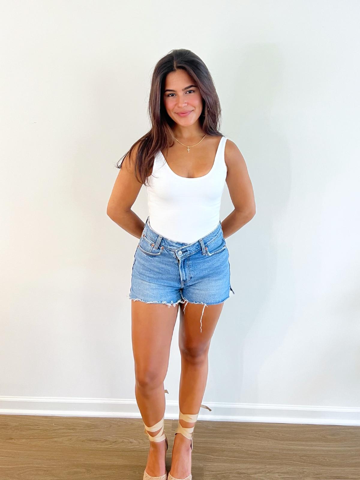 Bri Basic Bodysuit - White