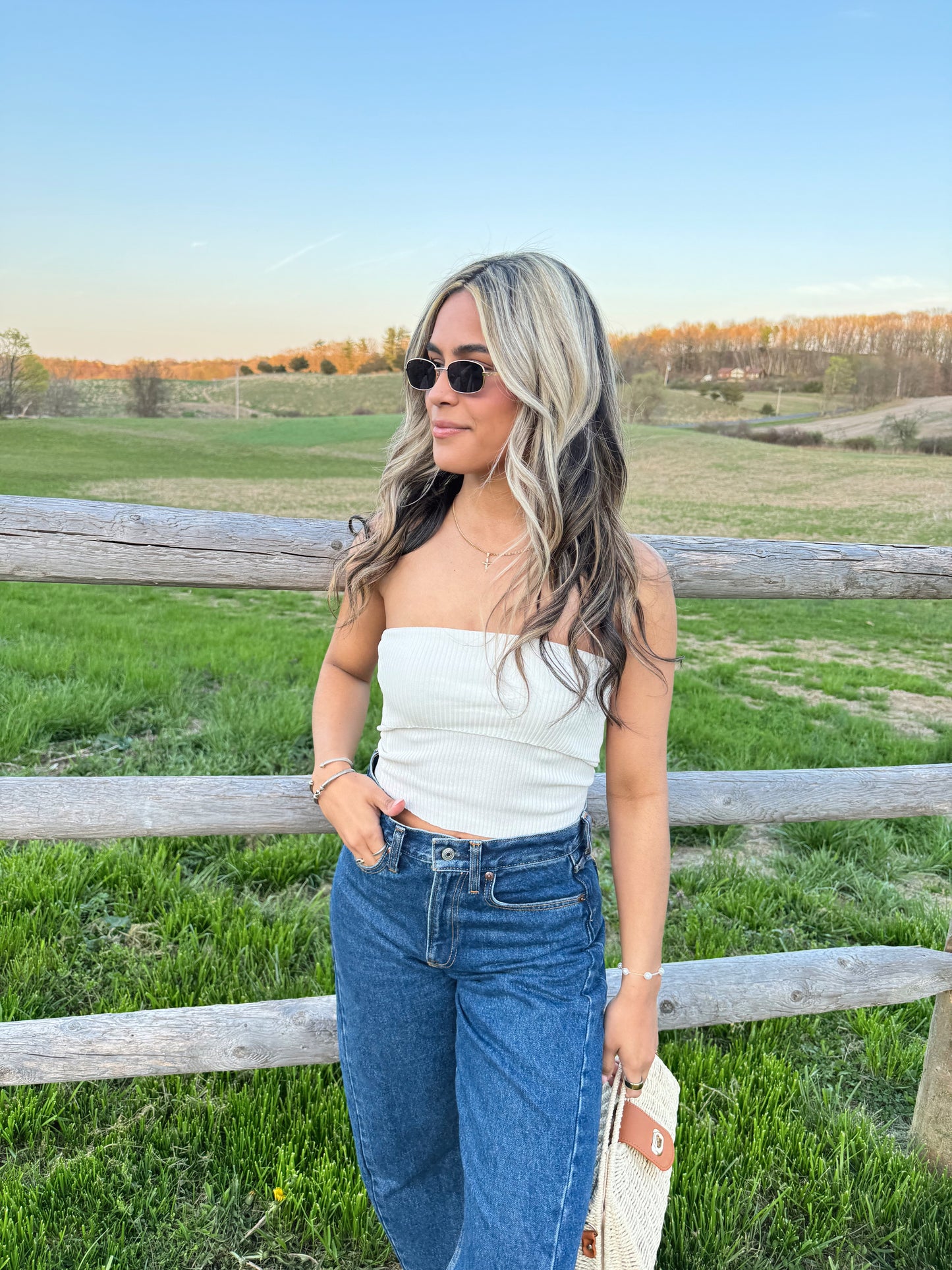 Shay Strapless Crop Top