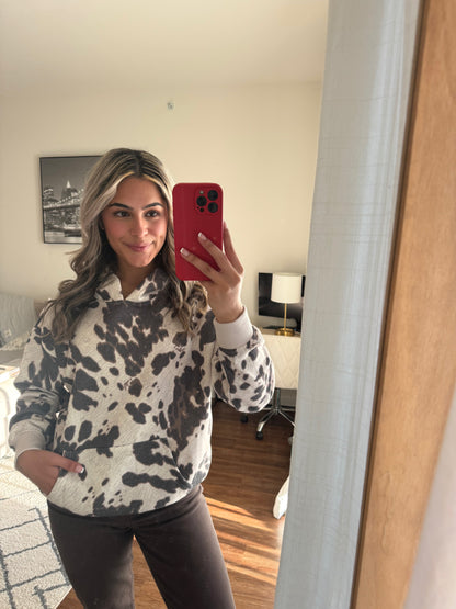 Codie Cow-print Hoodie