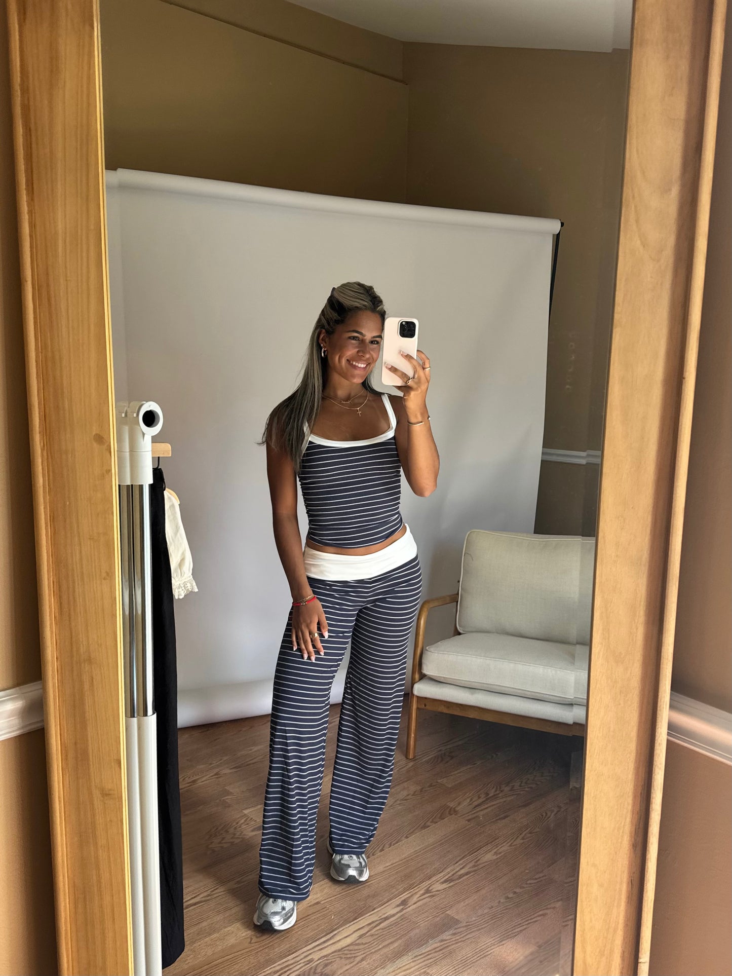 Sadie Striped Set - Navy