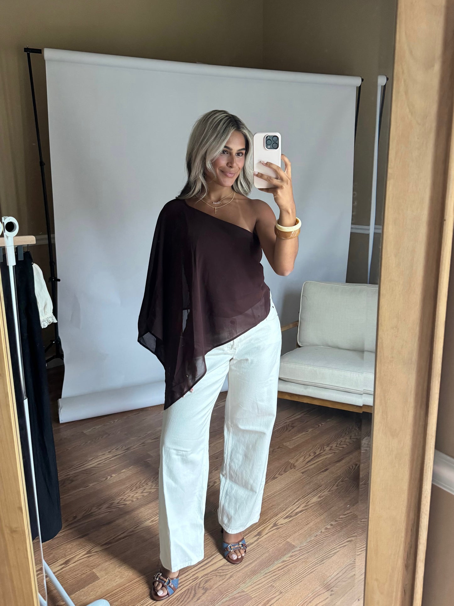Haven One Shoulder Poncho Top