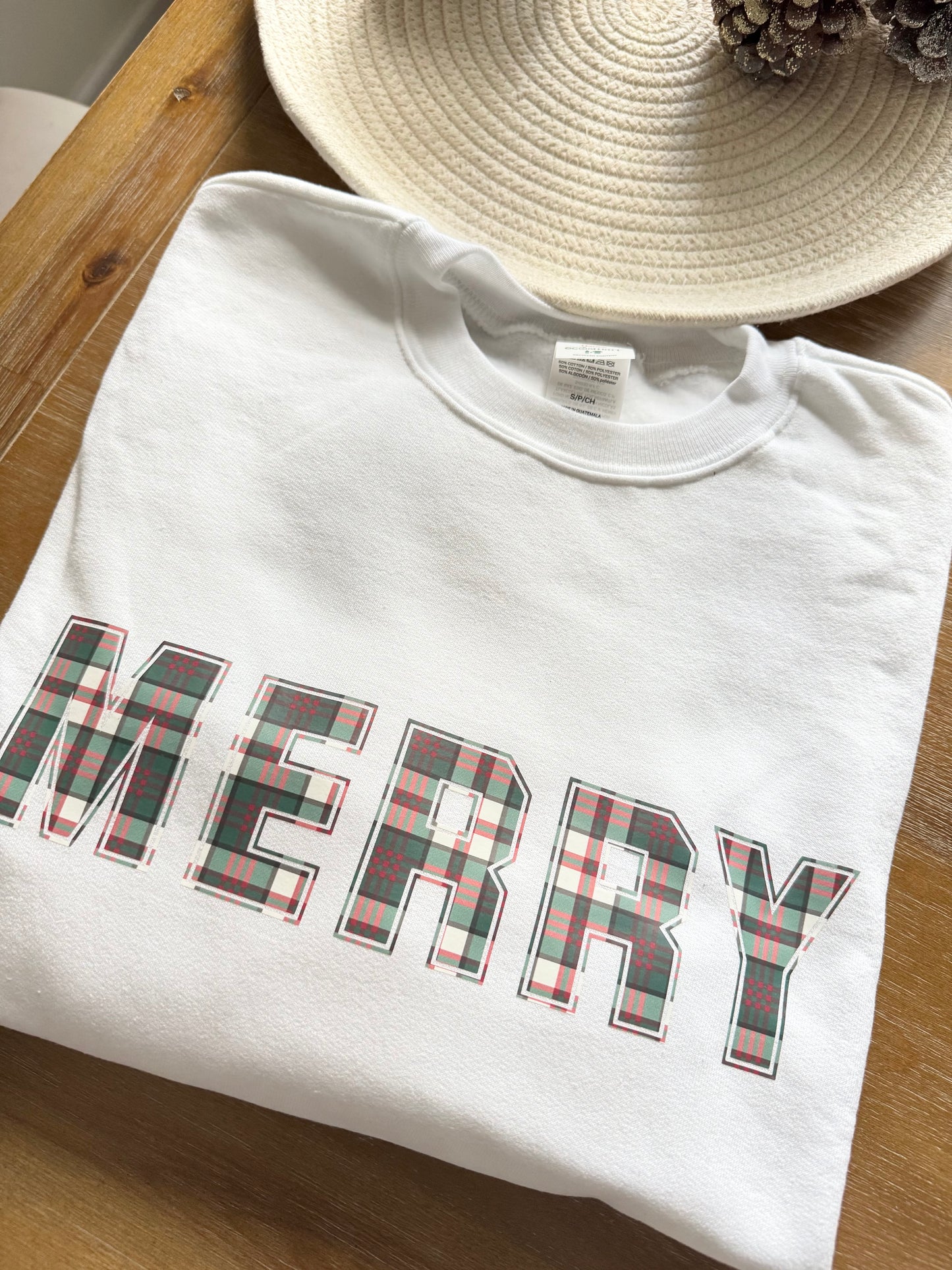 Merry Plaid Crewneck