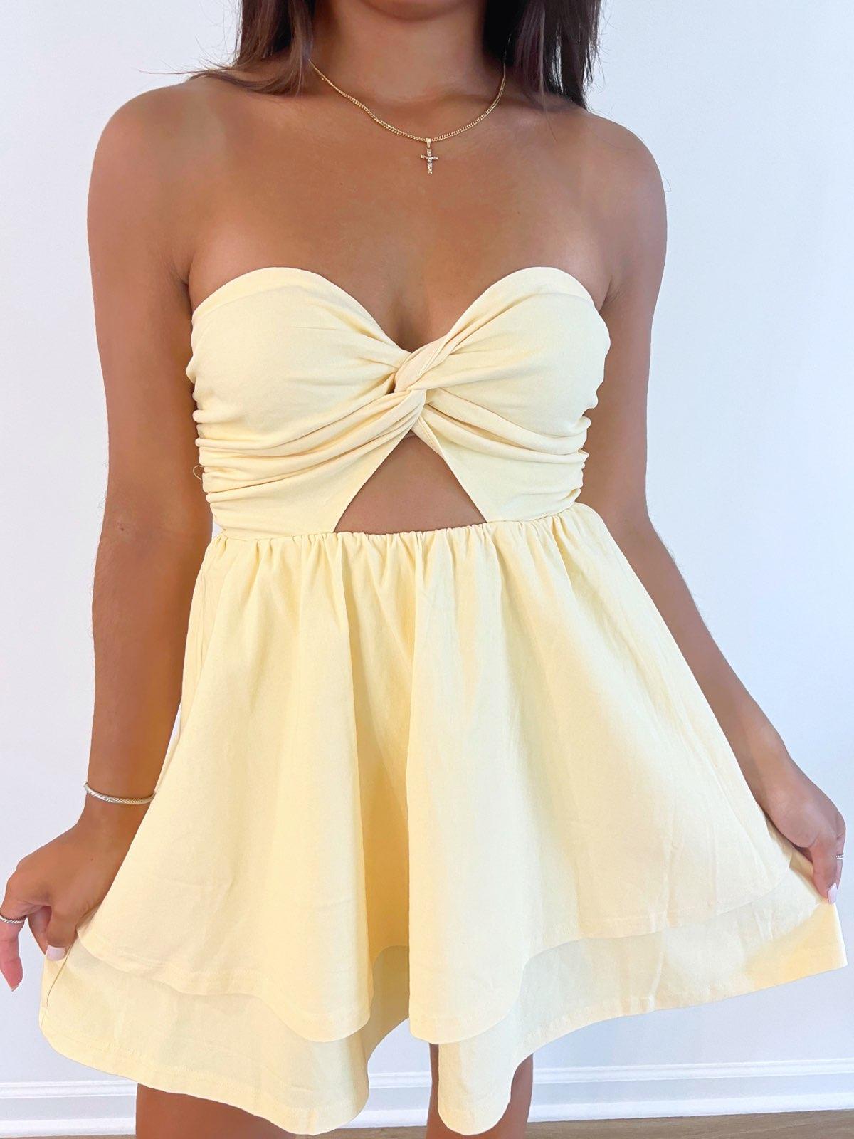 Poppy Yellow Mini Dress