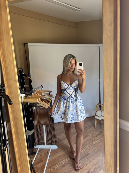 Blue Lagoon Cutout Dress