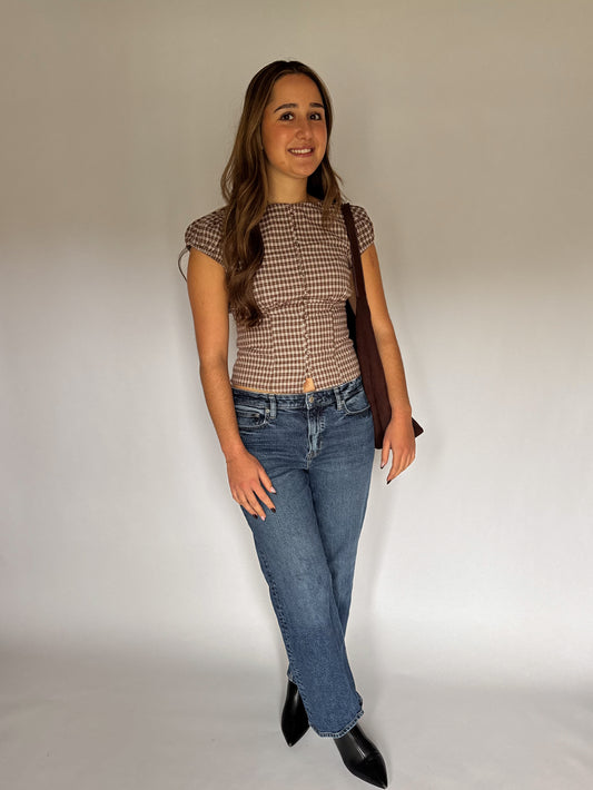 Lenny Plaid Top