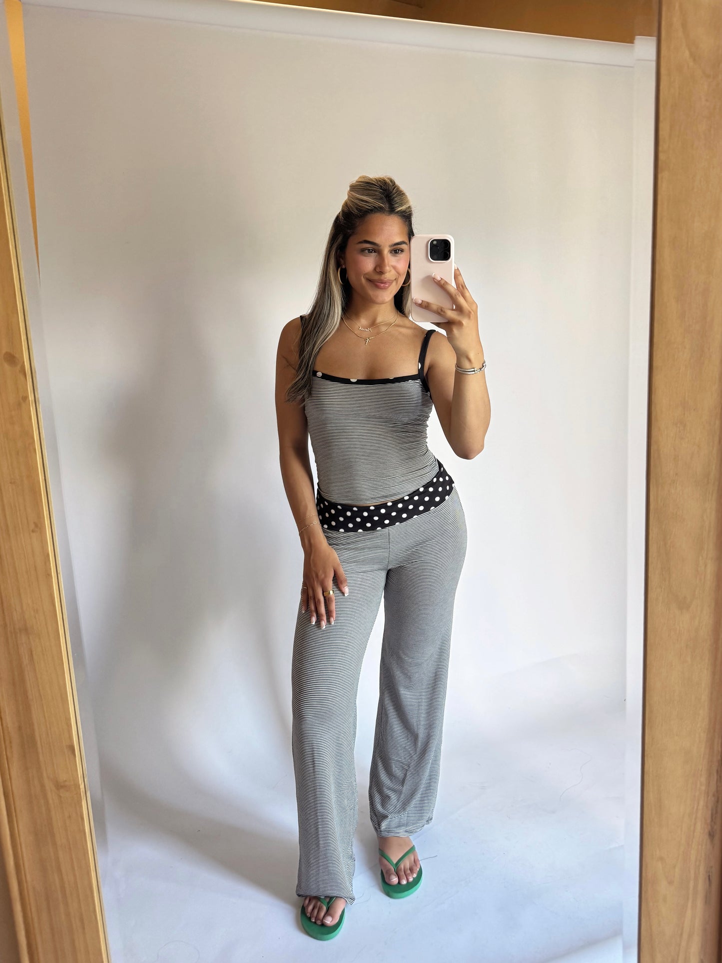 Sadie Striped Set - Black