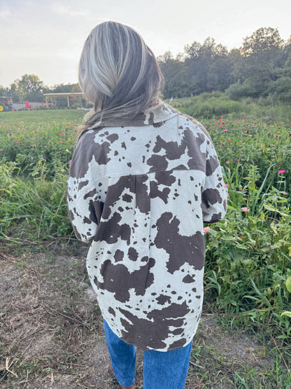 Molly Cow Print Shacket