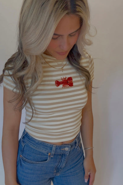 Lobster Beaded Tee